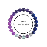 Anti-Anxiety Amethyst, Lepidolite, and Lapis Lazuli Bracelet - Aurora