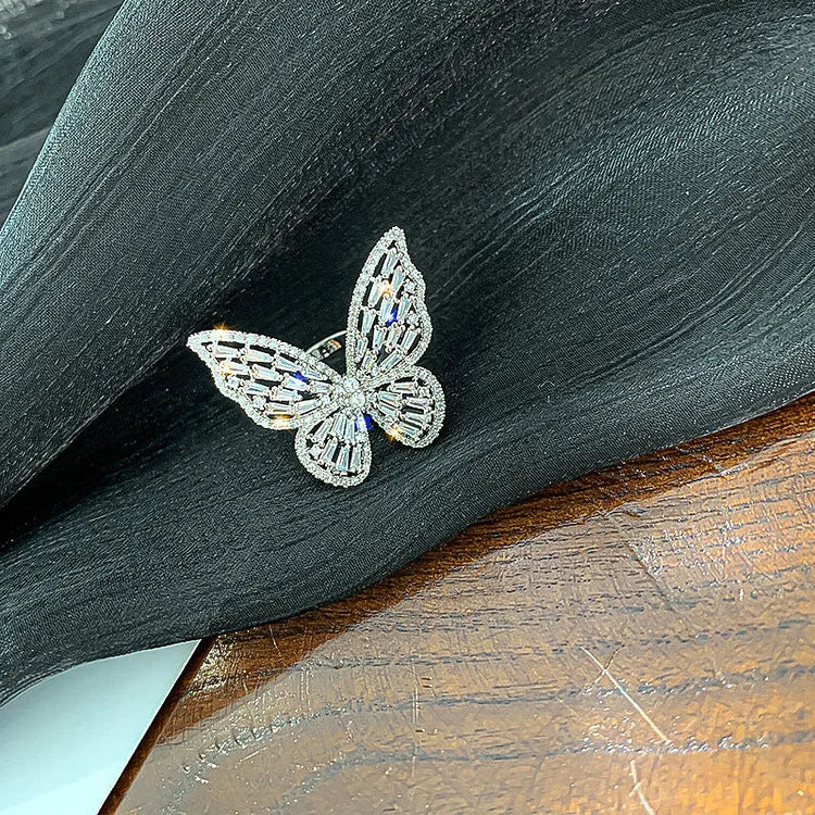 Crystal Butterfly Ring – Elena