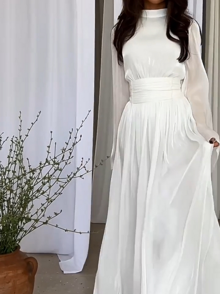 Vestido largo fantasioso con corte fluido – Valentina