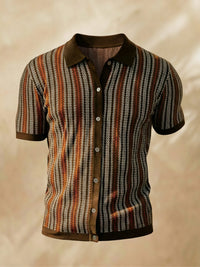 Atmungsaktive Herren Chevron Poloshirt mit Knopfleiste – Julian