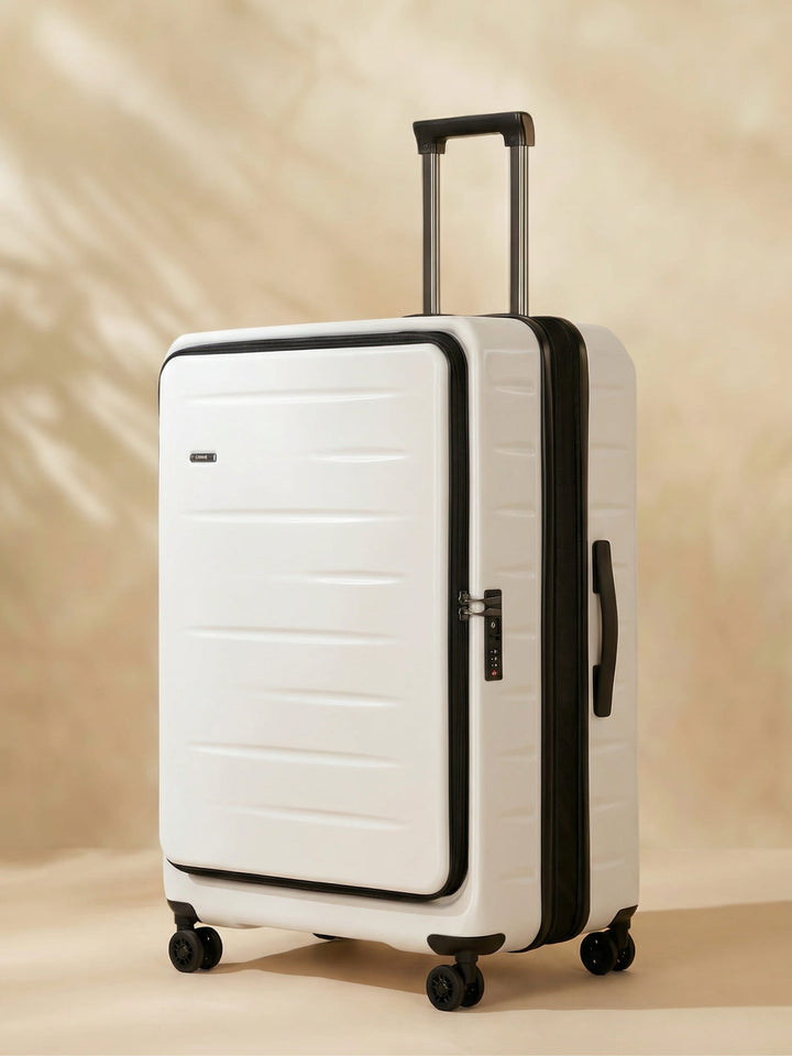 Maleta rígida expandible con compartimento frontal y cerradura TSA