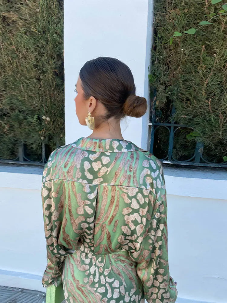 Vestido de verano colorido con patrón de lujo - Elena