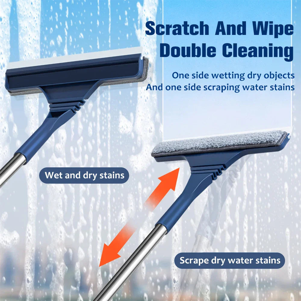 2‑in‑1 Window Mesh and Glass Cleaning Squeegee – Telescopic Handle – Buy 1, Get 1 Free-4 Section-State of Style