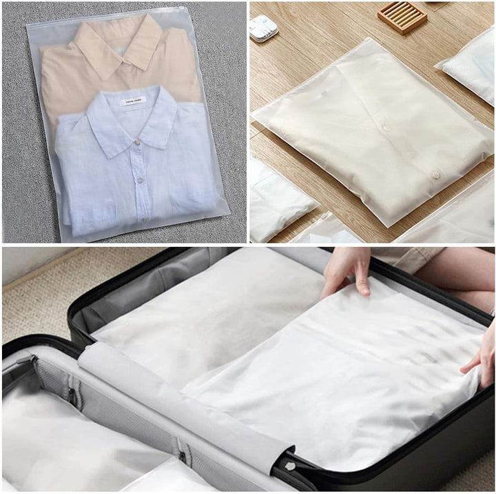 Bolsas de almacenamiento con cremallera versátiles y congeladas – Paquete de 20 fundas protectoras de ropa de plástico (Compra 2 juegos, recibe 1 GRATIS)