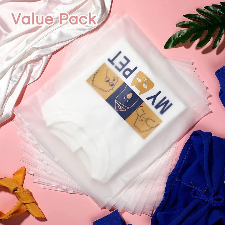 Bolsas de almacenamiento con cremallera versátiles y congeladas – Paquete de 20 fundas protectoras de ropa de plástico (Compra 2 juegos, recibe 1 GRATIS)