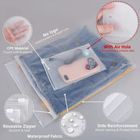Bolsas de almacenamiento con cremallera versátiles y congeladas – Paquete de 20 fundas protectoras de ropa de plástico (Compra 2 juegos, recibe 1 GRATIS)