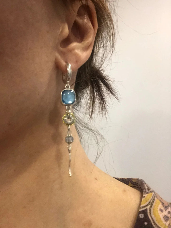 Pendientes Blau-Stein Kreuz - Elías