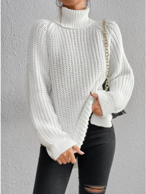 Trendy dame rullekravepullover – Esmée