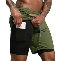 Men's running shorts with double layer – Milan