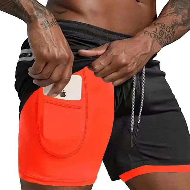 Men's running shorts with double layer – Milan