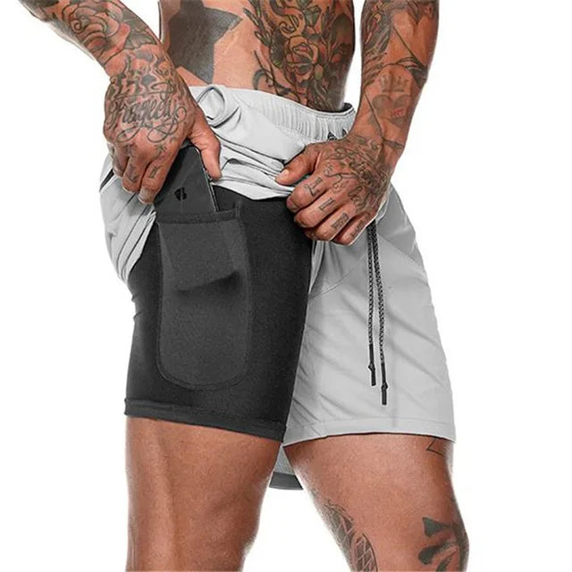 Men's running shorts with double layer – Milan