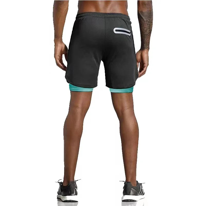 Men's running shorts with double layer – Milan