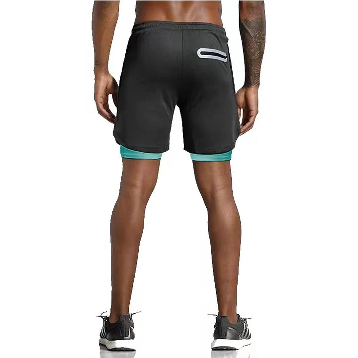 Men's running shorts with double layer – Milan