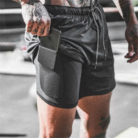 Men's running shorts with double layer – Milan
