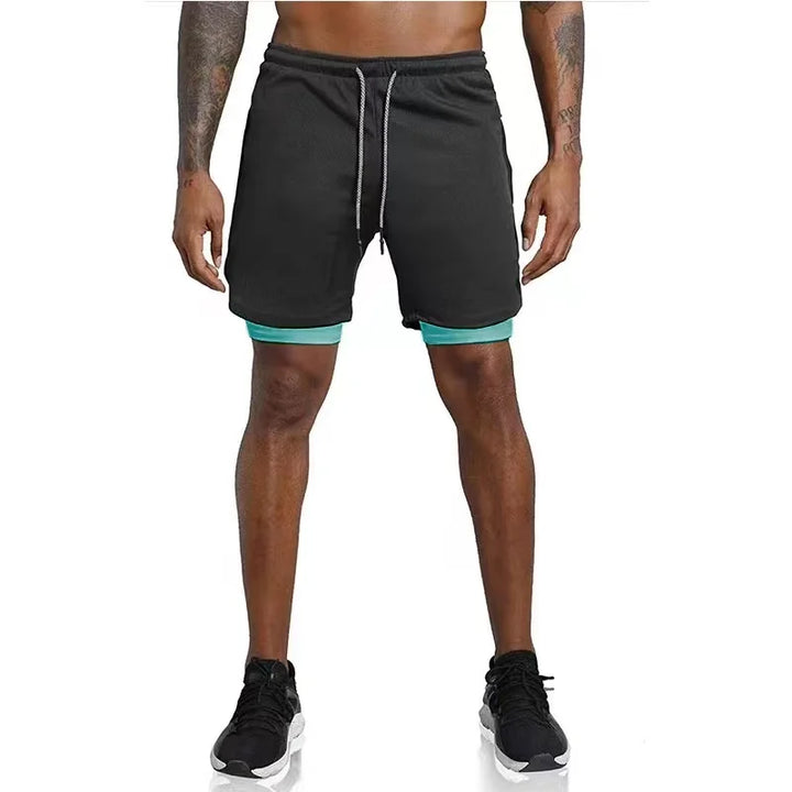 Men's running shorts with double layer – Milan