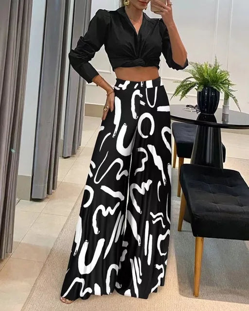 Trendige Damenhose mit Print - Sara