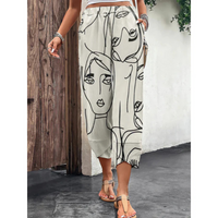 Pantalón de verano casual para mujer con pierna ancha y cintura elástica – Yara