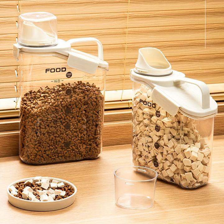 Moisture-Resistant Pet Food Container with Measuring Cup - FreshBite