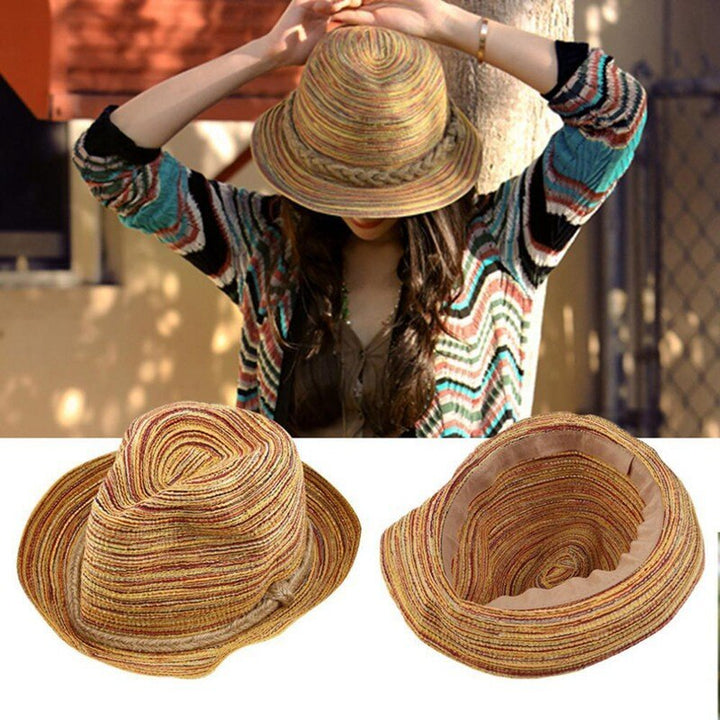 Stylish women's summer hat made of lightweight feather grass – Maddy