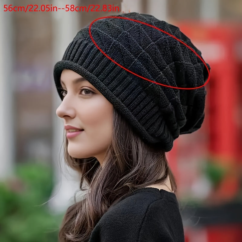 Women's knitted beanie light & elastic for spring and autumn – Alina