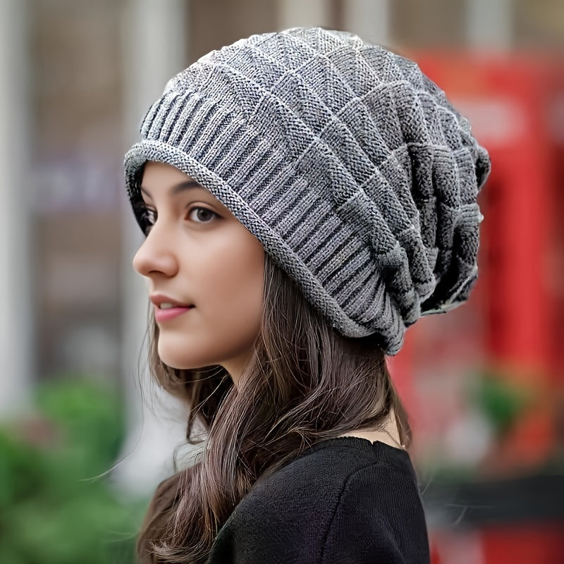 Women's knitted beanie light & elastic for spring and autumn – Alina