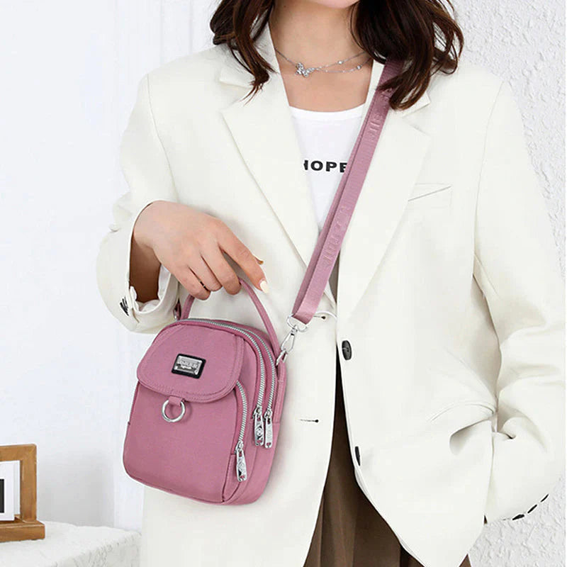 Bolso clásico de mujer con mucho espacio de almacenamiento - Celeste