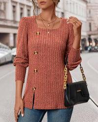 Top de punto para mujer con botones – Mireille