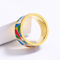 Klassisk emalje zirkonia ring – Nadia
