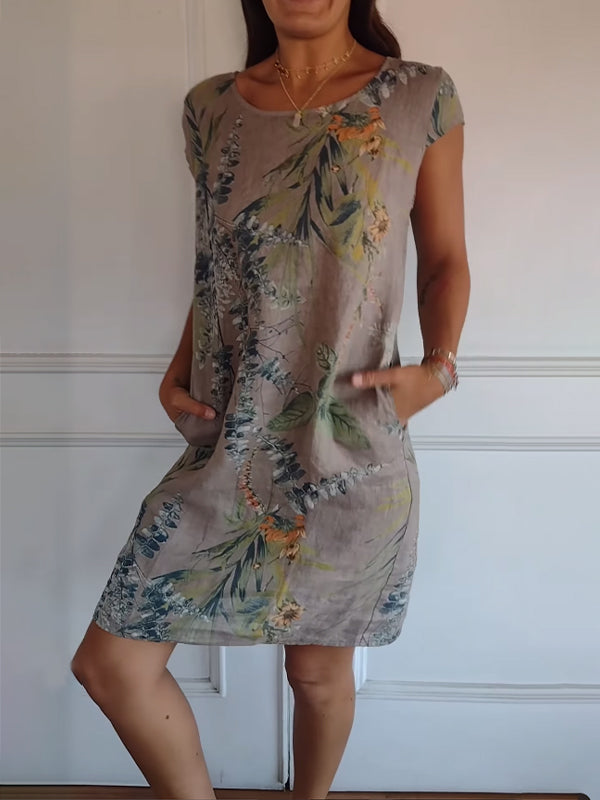Comfortable Dress with Round Neckline – Valentina