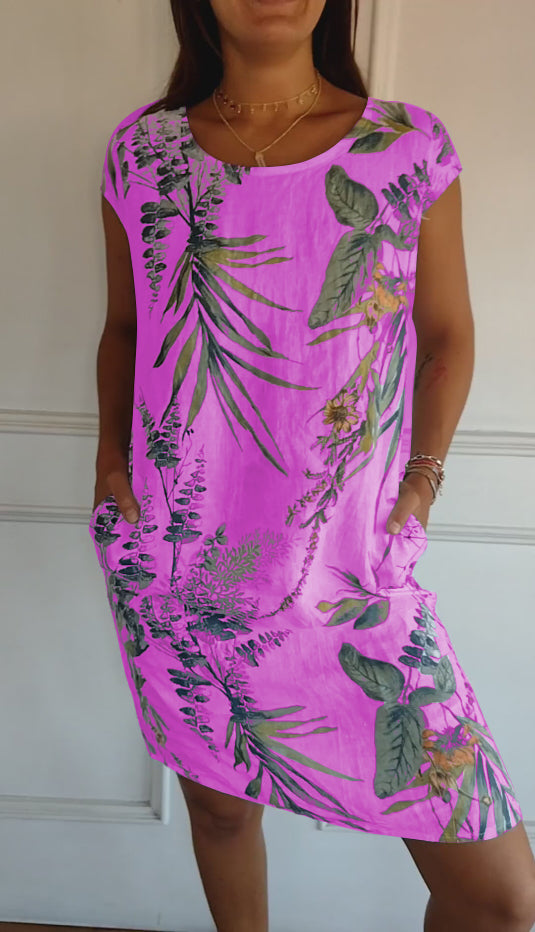Comfortable Dress with Round Neckline – Valentina