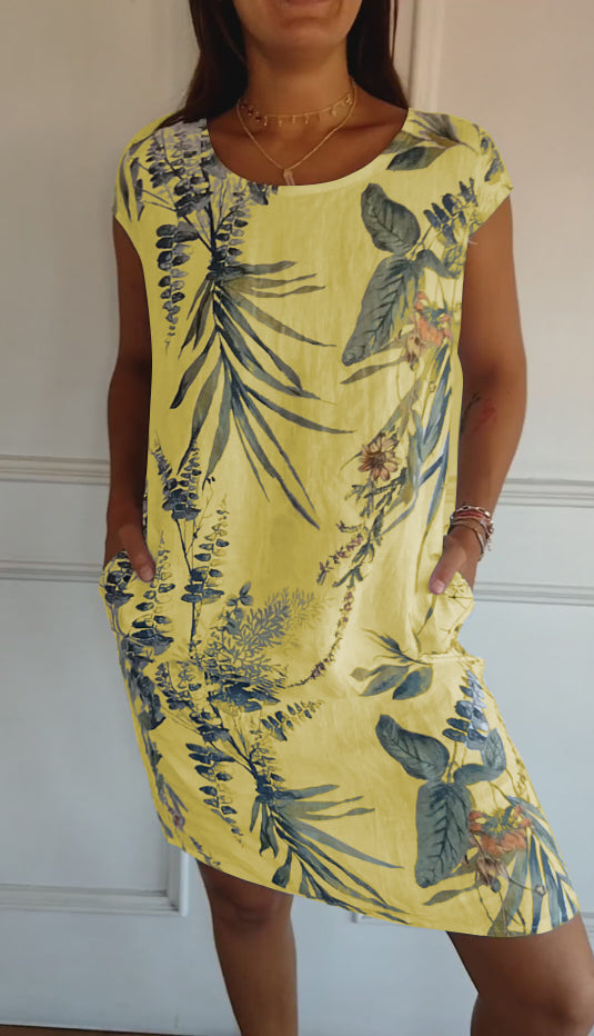 Comfortable Dress with Round Neckline – Valentina