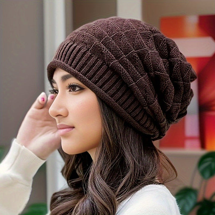 Women's knitted beanie light & elastic for spring and autumn – Alina