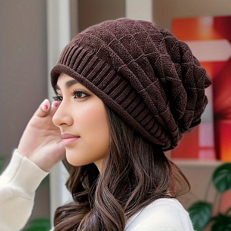 Women's knitted beanie light & elastic for spring and autumn – Alina