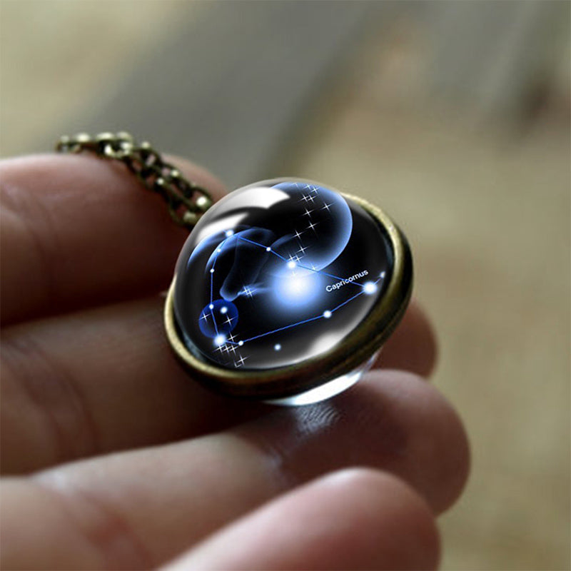 Colgante protector de vidrio con 12 signos del zodiaco – Sofía