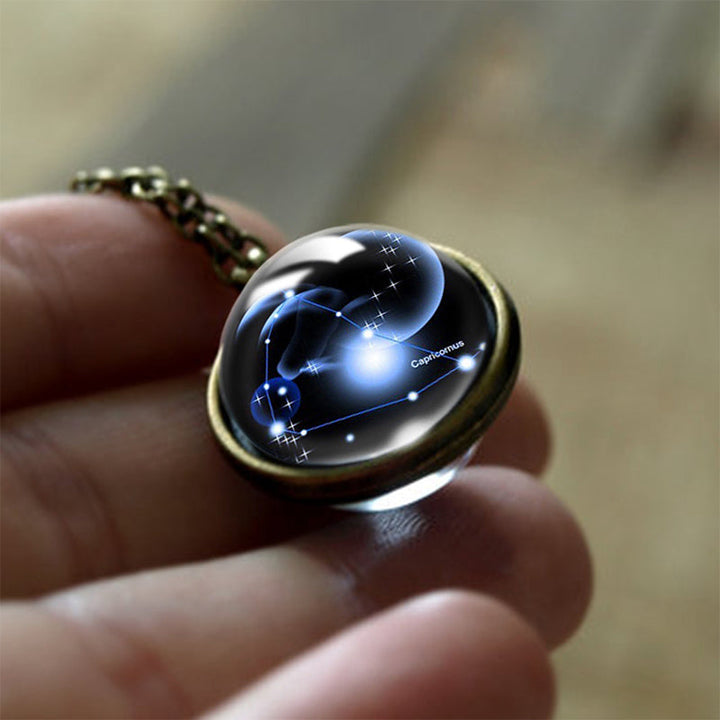 Colgante protector de vidrio con 12 signos del zodiaco – Sofía