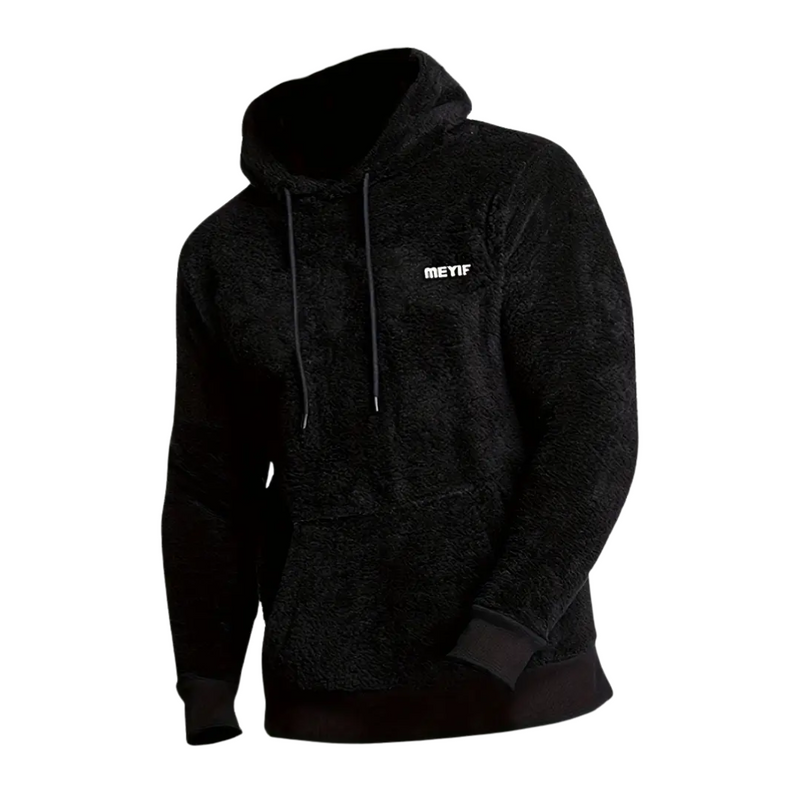 Men's hoodie lined with plush & hood – Emil