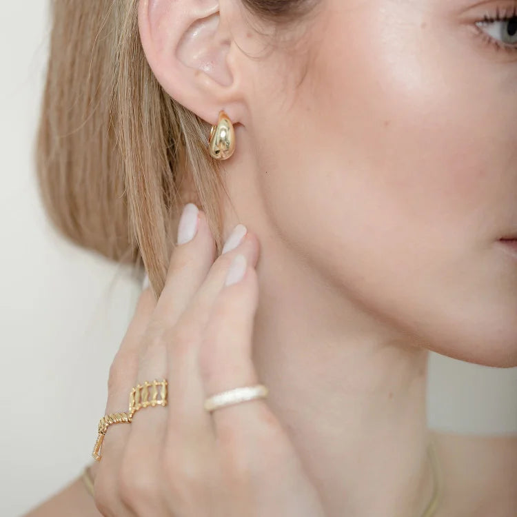 Classic Golden Drop Earrings – Aveline