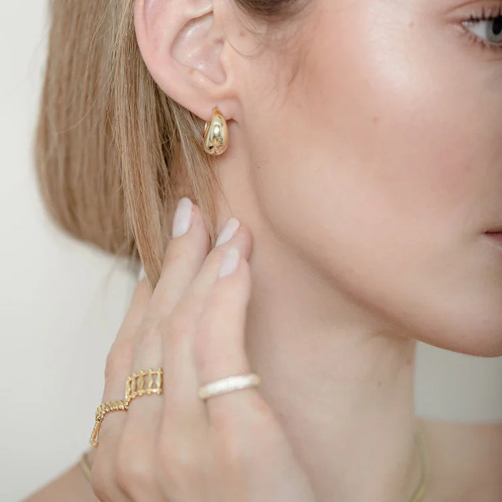 Classic Golden Drop Earrings – Aveline