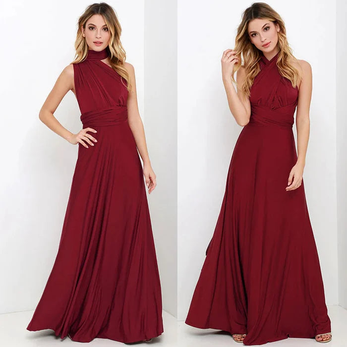 Versatile Elastic Wrap Dress - Denise