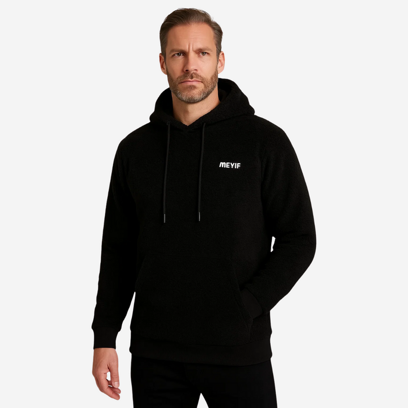 Men's hoodie lined with plush & hood – Emil