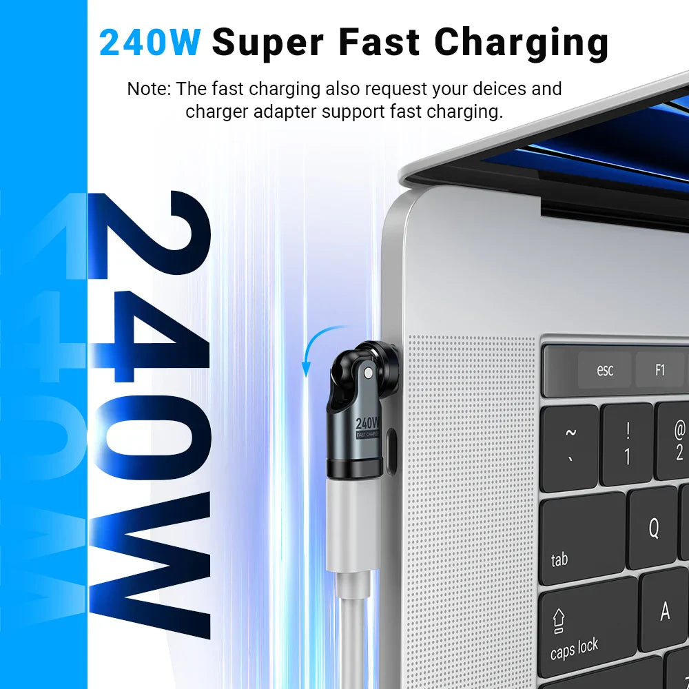 240W USB-C to USB-C Rotating Fast Charge Adapter – Buy 1, Get 1 FREE-State of Style
