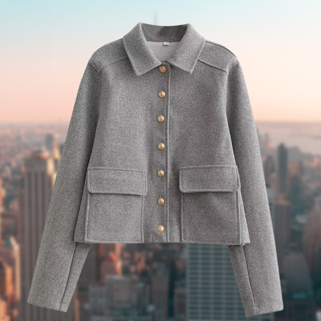 Women's wool jacket in a casual look for autumn – Noelia