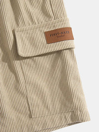 Trendy Beige Corduroy Cargo Summer Pants – Tobias