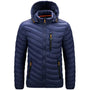 Herren Daunenjacke wasserabweisend mit abnehmbarer Kapuze – Alaric