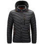 Herren Daunenjacke wasserabweisend mit abnehmbarer Kapuze – Alaric