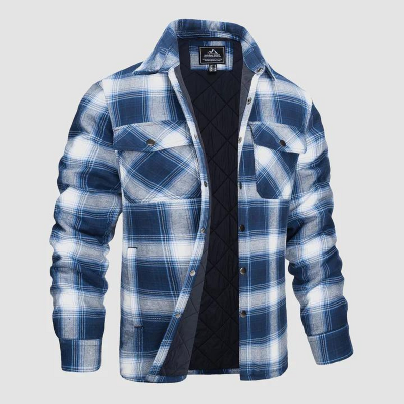 Men's plaid lumberjack jacket with warm lining – Magnus