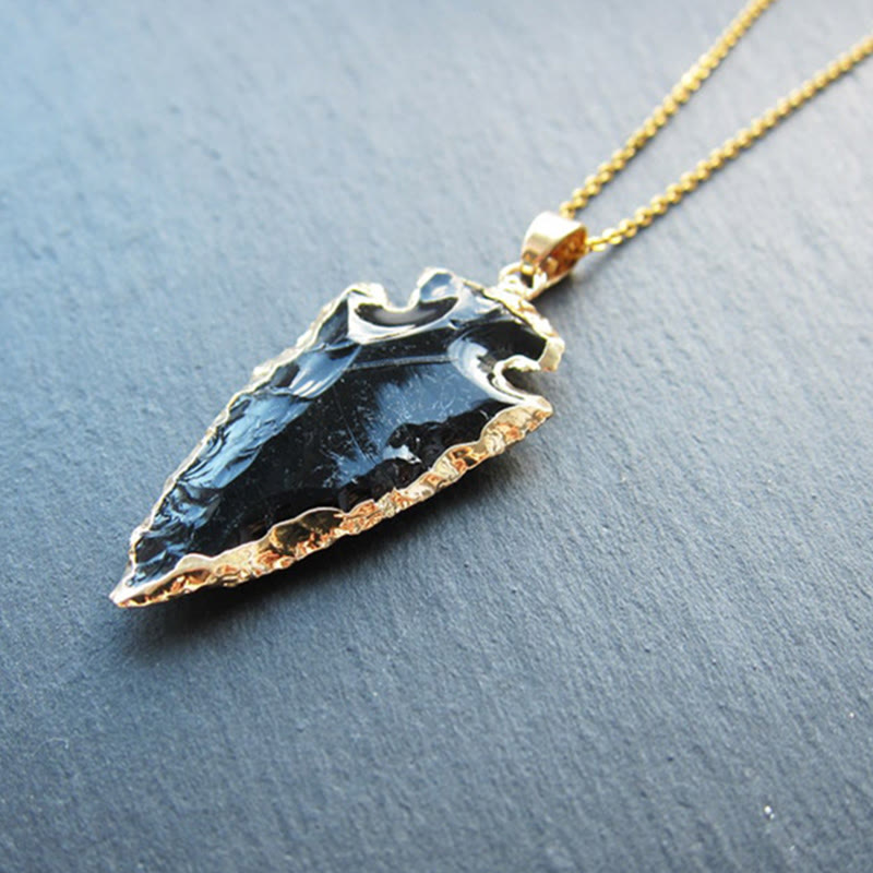 Natural Crystal Carnelian Arrowhead Necklace – Aeliana
