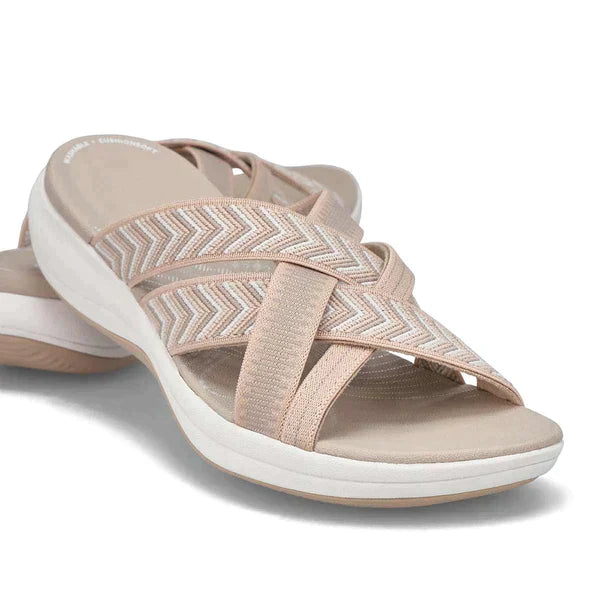 Airy women's slip-ons with shock-absorbing footbed – Lina