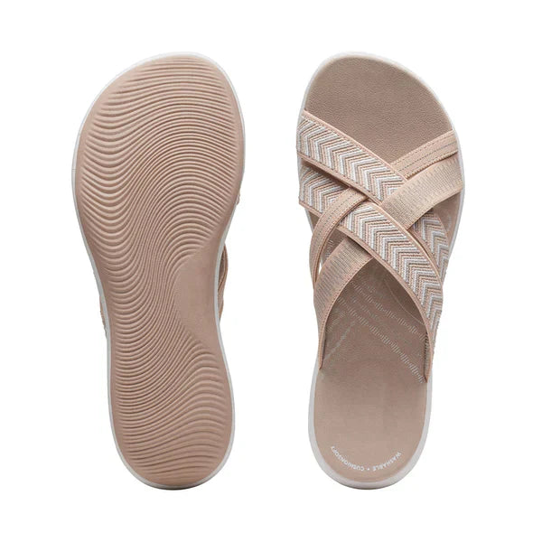 Airy women's slip-ons with shock-absorbing footbed – Lina