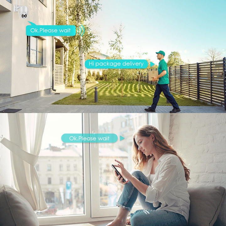 Trådløst utendørs overvåkningskamera med WiFi – SecureView 360